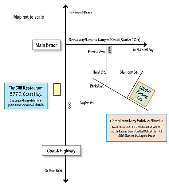 Map to Cliff Restaurant